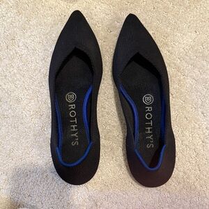Rothy's Women's Black and Blue Flats
